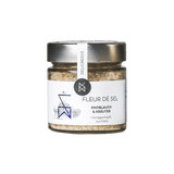 Fleur de Sel von DeliGreece – handgeschöpftes Meersalz aus Kreta, verfeinert mit Knoblauch und Kräutern.