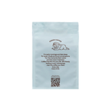 Rückseite eines SOPP Coffee Beutels (250 g) mit Bulldoggen-Illustration, Text und QR-Code