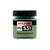 Spirit of Spice S31 Bergkräuter Salz im Glas – feines Kräutersalz aus ausgewählten Bergkräutern, ideal zum Würzen von Gemüse, Salaten und mediterranen Gerichten