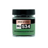 Spirit of Spice S34 Schrebergarten Salz – runde Draufsicht der Dose, aromatisches Kräutersalz mit Gartenkräutern, ideal für Gemüse, Salate und leichte Küche