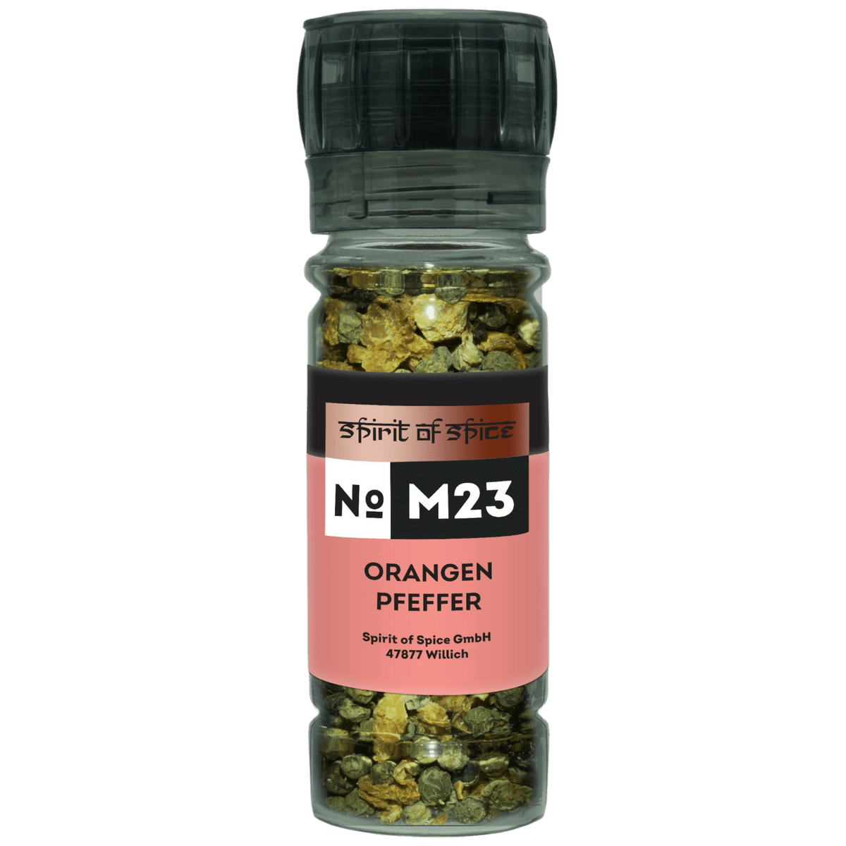 Spirit of Spice Orangen Pfeffer M23 im Gewürzglas mit Mühle – fruchtig-würzige Pfeffermischung mit Orangenaroma